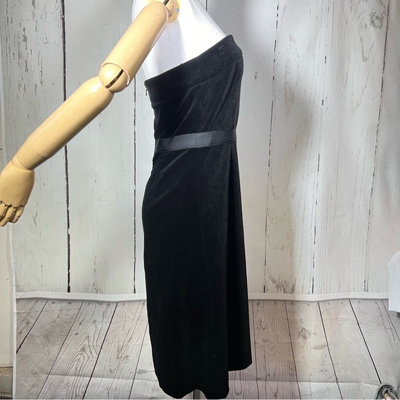 NEW NWT J. Crew Black Velvet Bow Strapless Fitted Cocktail Party Dress Size 6 - Picture 6 of 16